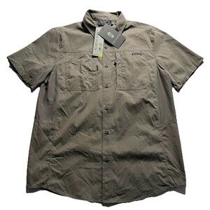 FREE COUNTRY SS Outdoors NWT Mens Button Front Shirt Sz S Stone
